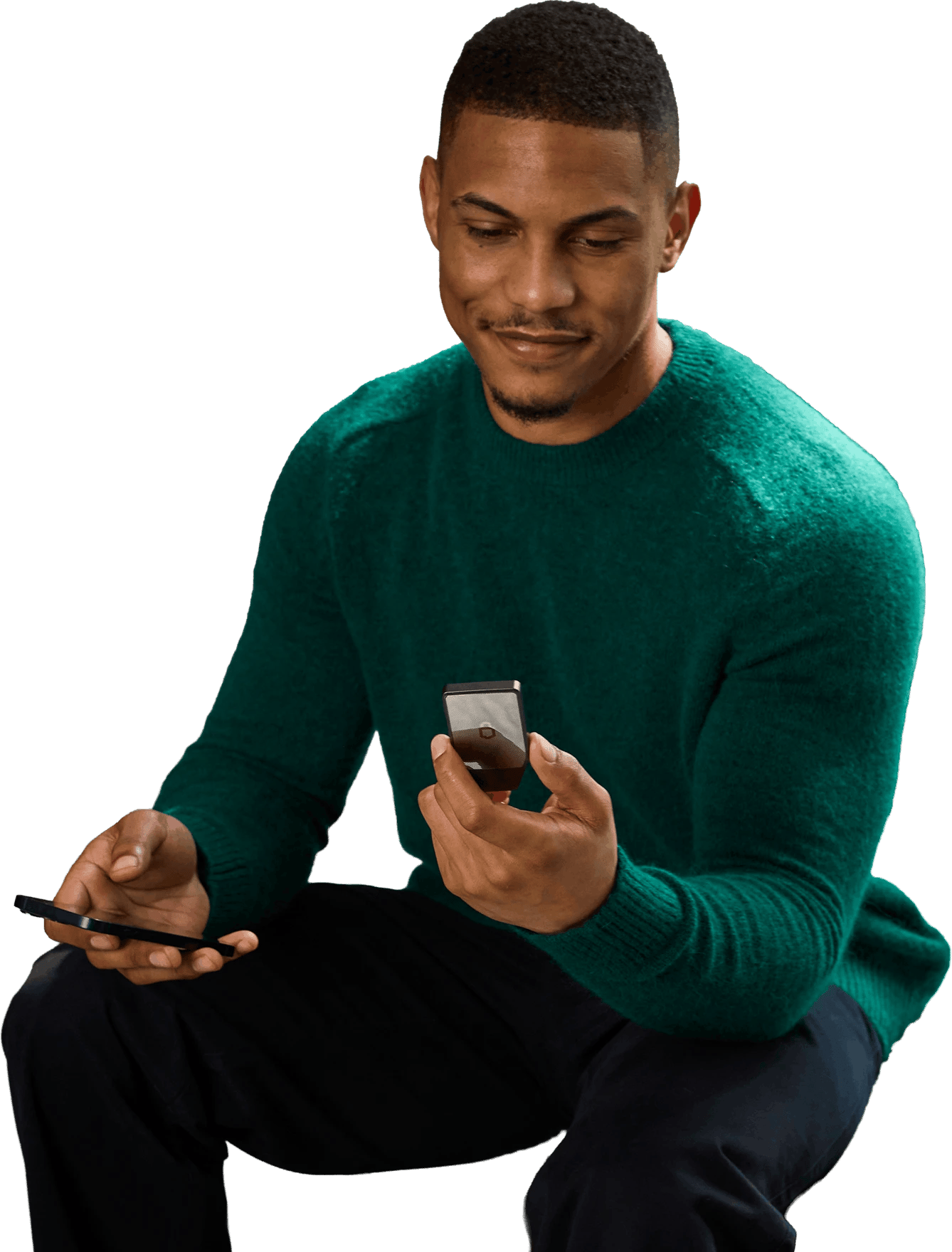 Person holding a Trezor Safe 7 hardware wallet